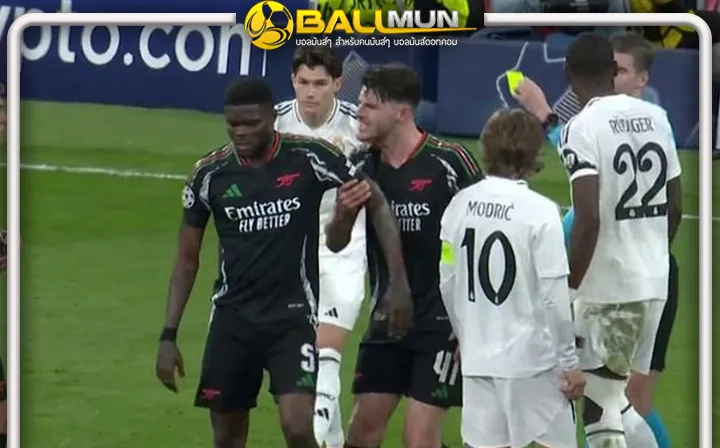 ดูบอลสด ไรซ์ เดือด ปาร์เตย์ โดนใบเหลืองโดยไม่จำเป็น ทำพลาดชน เปแอสเช นัดแรก รอบรองฯ