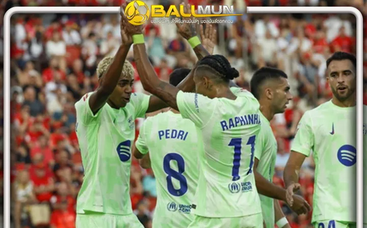 ดูบอลสด ฮันซี่ ฟลิค กุนซือ บาร์ซ่า ยังคงแสดงความไม่พอใจ แม้ลูกทีมโชว์ ไล่ถลุงเอาชนะ มาญอร์ก้า นัดเปิดลาลีกา 3-0