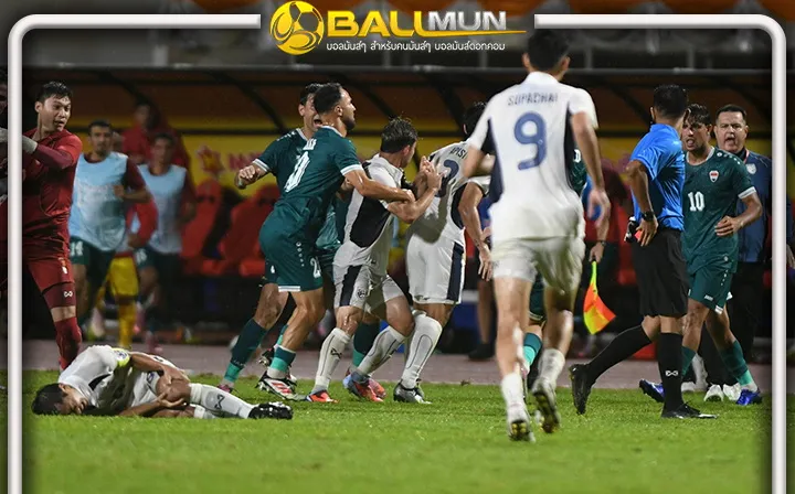 ดูบอลสด อิชิอิ เดือดโวย ใบแดง ของ อิรักที่เตะชนาธิป จนเจ็บในเกมถือว่ารุนแรงเกินเหตุ